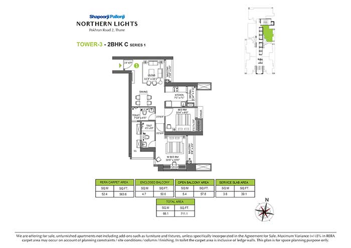 Shapoorji Pallonji Northern Lights Location
